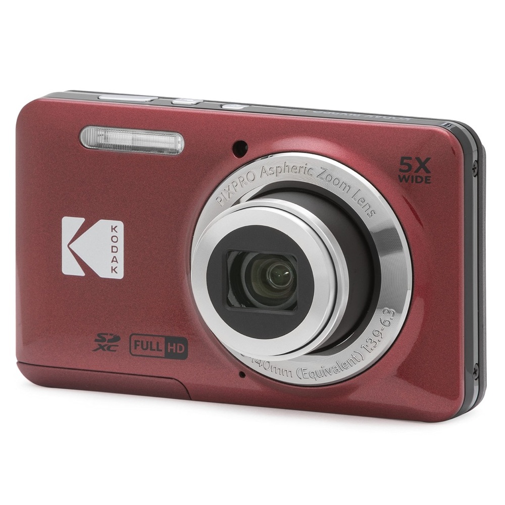 Kodak Sleek Red Digital Camera with 5X Wide Lens